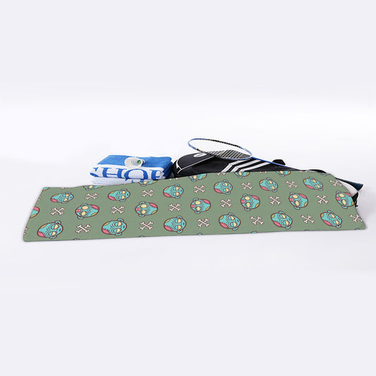 Cartoon Zombie Pattern Print Sports Towel