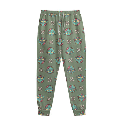 Cartoon Zombie Pattern Print Sweatpants