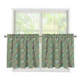 Cartoon Zombie Pattern Print Tier Curtains