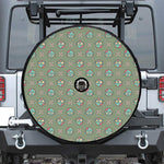 Cartoon Zombie Pattern Print Tire Cover With Camera Hole