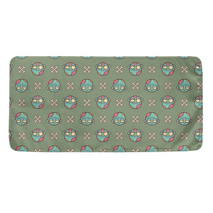 Cartoon Zombie Pattern Print Towel