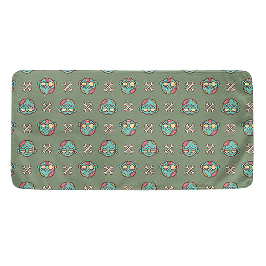 Cartoon Zombie Pattern Print Towel
