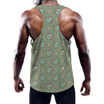 Cartoon Zombie Pattern Print Training Tank Top