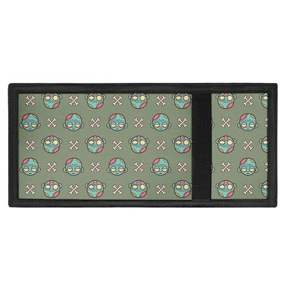 Cartoon Zombie Pattern Print Trifold Wallet