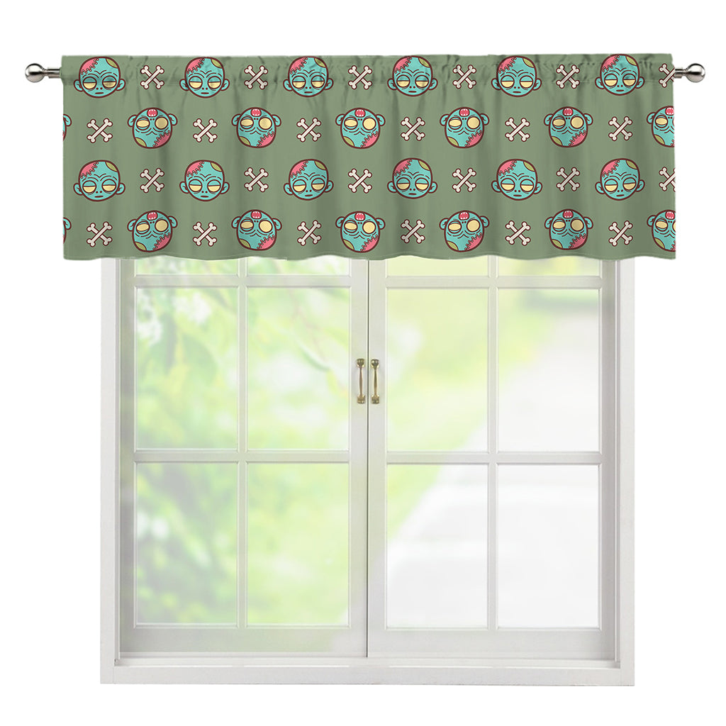 Cartoon Zombie Pattern Print Window Valance