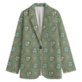Cartoon Zombie Pattern Print Women's Blazer