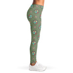 Cartoon Zombie Pattern Print Women's Leggings