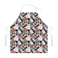 Casino Card And Chip Pattern Print Adjustable Apron
