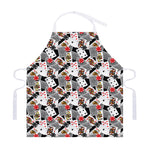 Casino Card And Chip Pattern Print Adjustable Apron