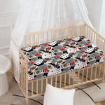 Casino Card And Chip Pattern Print Baby Crib Sheet