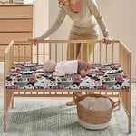 Casino Card And Chip Pattern Print Baby Crib Sheet