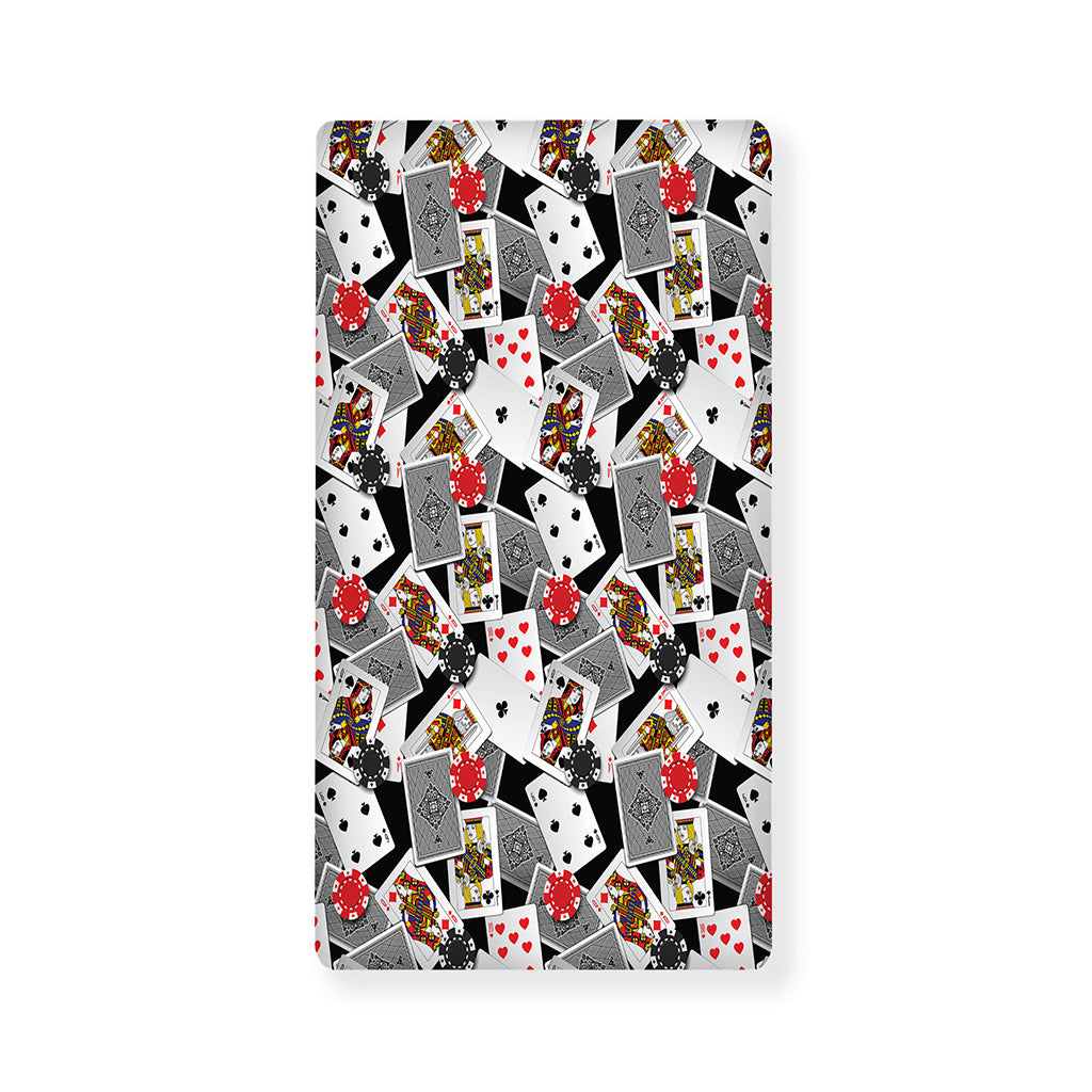 Casino Card And Chip Pattern Print Baby Crib Sheet