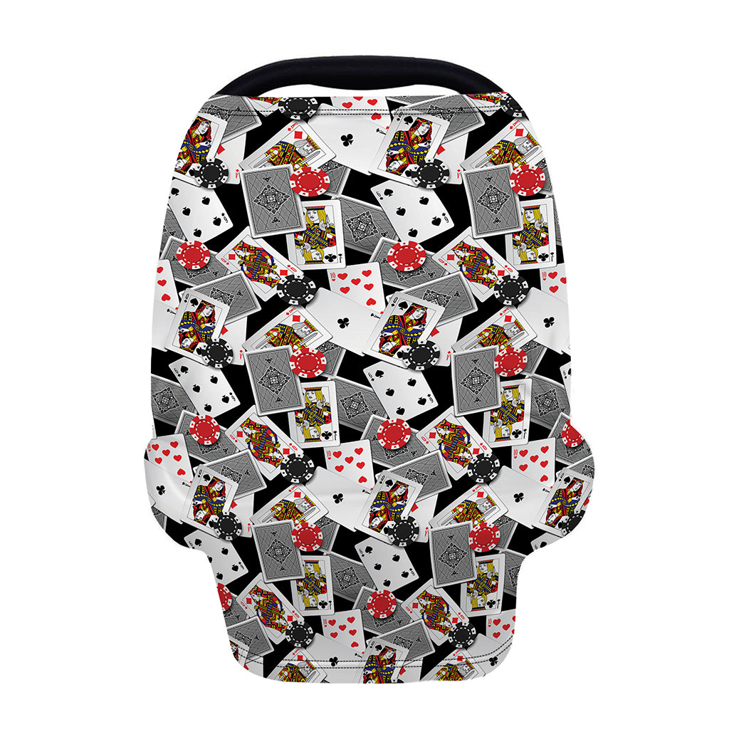 Casino Card And Chip Pattern Print Baby Seat Cover