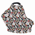 Casino Card And Chip Pattern Print Baby Seat Cover