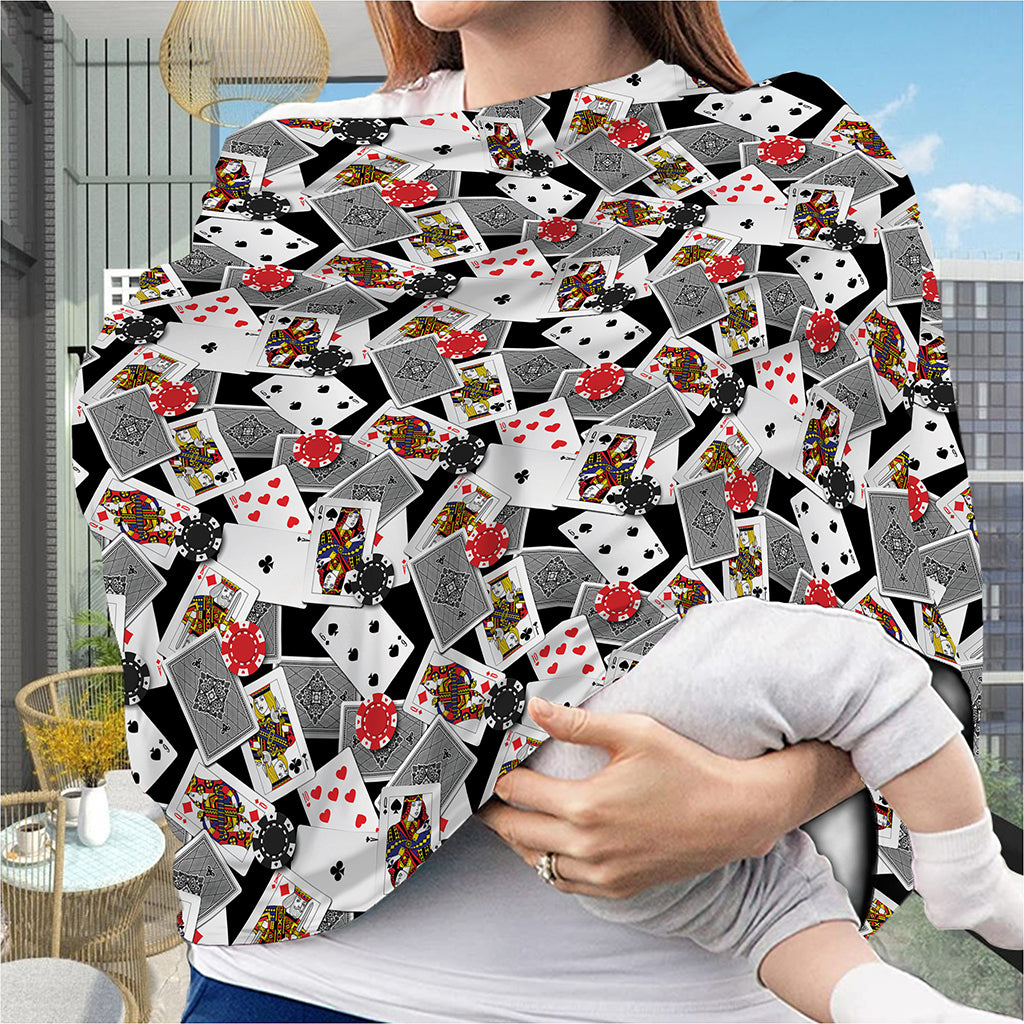 Casino Card And Chip Pattern Print Baby Seat Cover