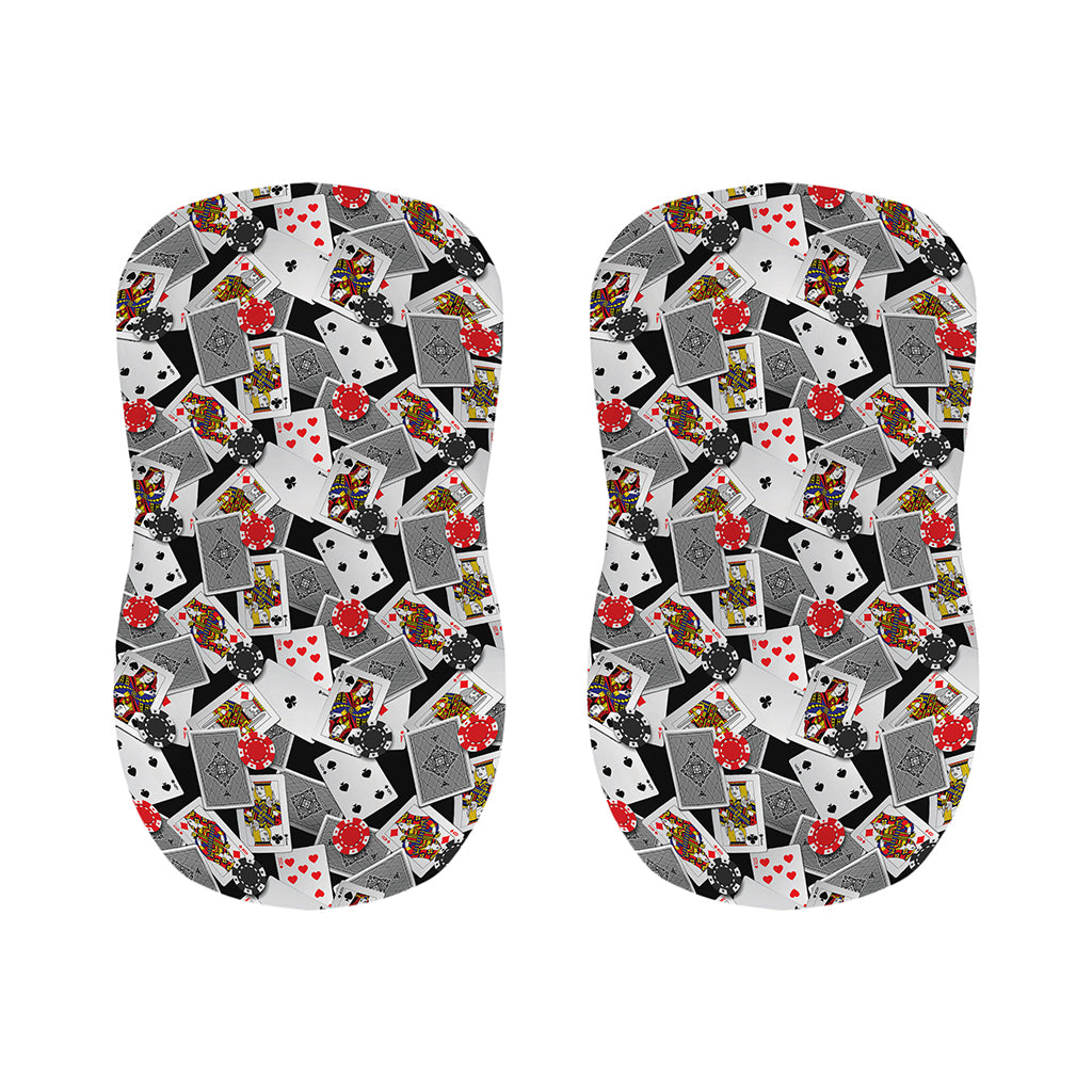 Casino Card And Chip Pattern Print Bar Stool Covers