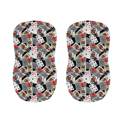 Casino Card And Chip Pattern Print Bar Stool Covers