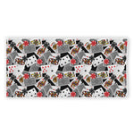 Casino Card And Chip Pattern Print Beach Towel