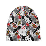 Casino Card And Chip Pattern Print Beanie