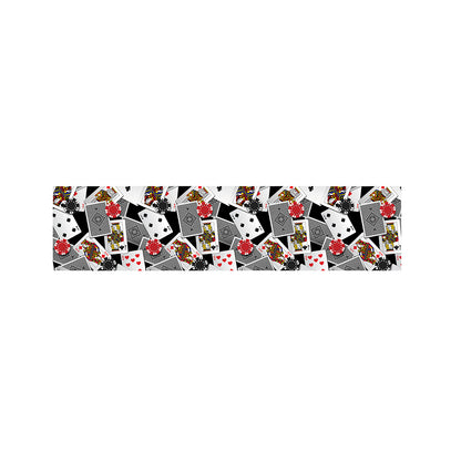Casino Card And Chip Pattern Print Bed Runner
