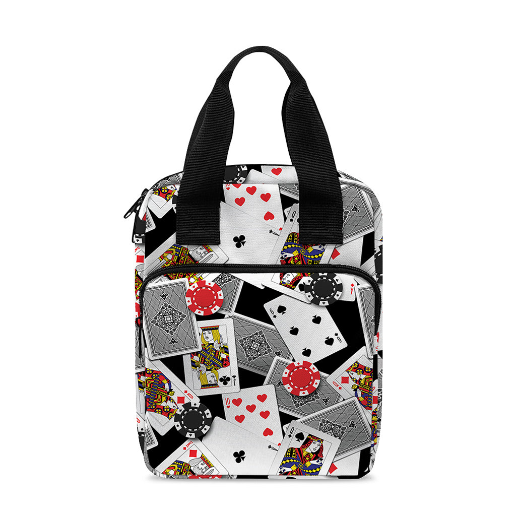 Casino Card And Chip Pattern Print Bible Tote Bag