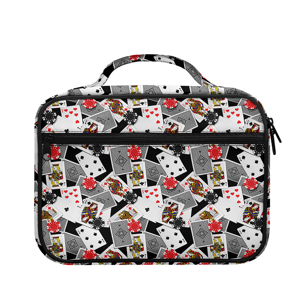 Casino Card And Chip Pattern Print Briefcase Bible Bag