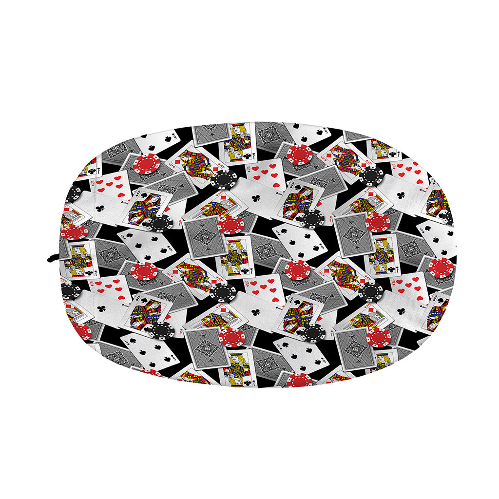 Casino Card And Chip Pattern Print Car Side Mirror Covers