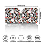 Casino Card And Chip Pattern Print Car Windshield Sun Shade