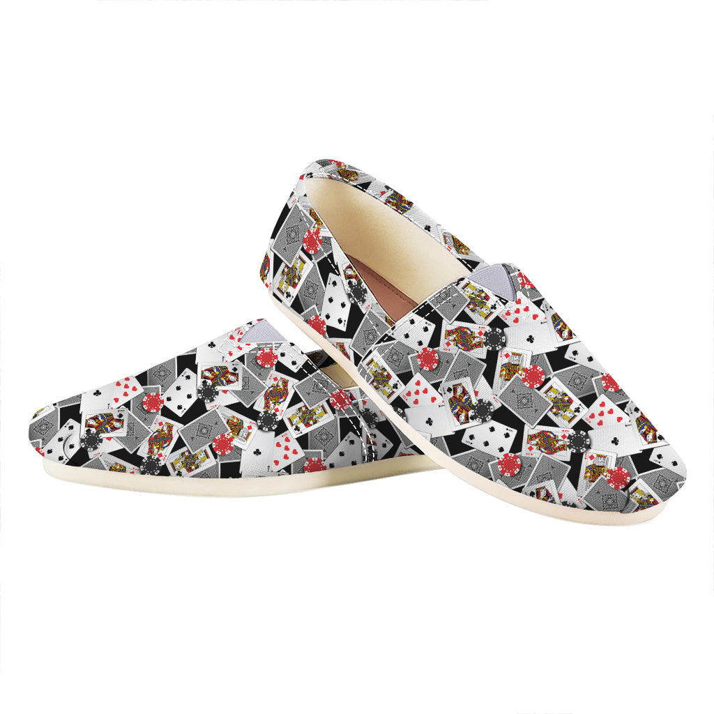 Casino Card And Chip Pattern Print Casual Shoes