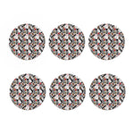 Casino Card And Chip Pattern Print Coaster Set