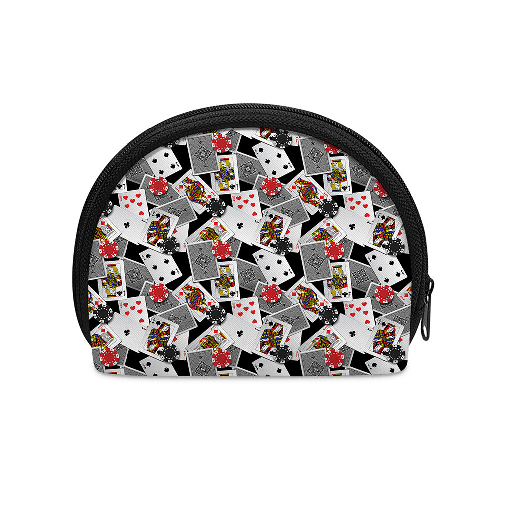 Casino Card And Chip Pattern Print Coin Purse