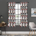 Casino Card And Chip Pattern Print Grommet Curtain Panels
