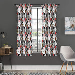 Casino Card And Chip Pattern Print Curtain