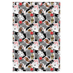 Casino Card And Chip Pattern Print Curtain