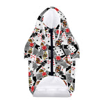 Casino Card And Chip Pattern Print Dog Zip Up Hoodie