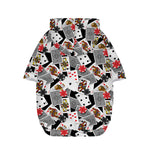 Casino Card And Chip Pattern Print Dog Zip Up Hoodie