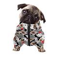 Casino Card And Chip Pattern Print Dog Zip Up Jacket