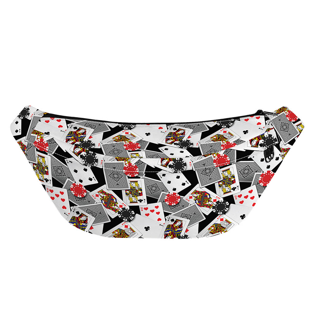 Casino Card And Chip Pattern Print Fanny Pack