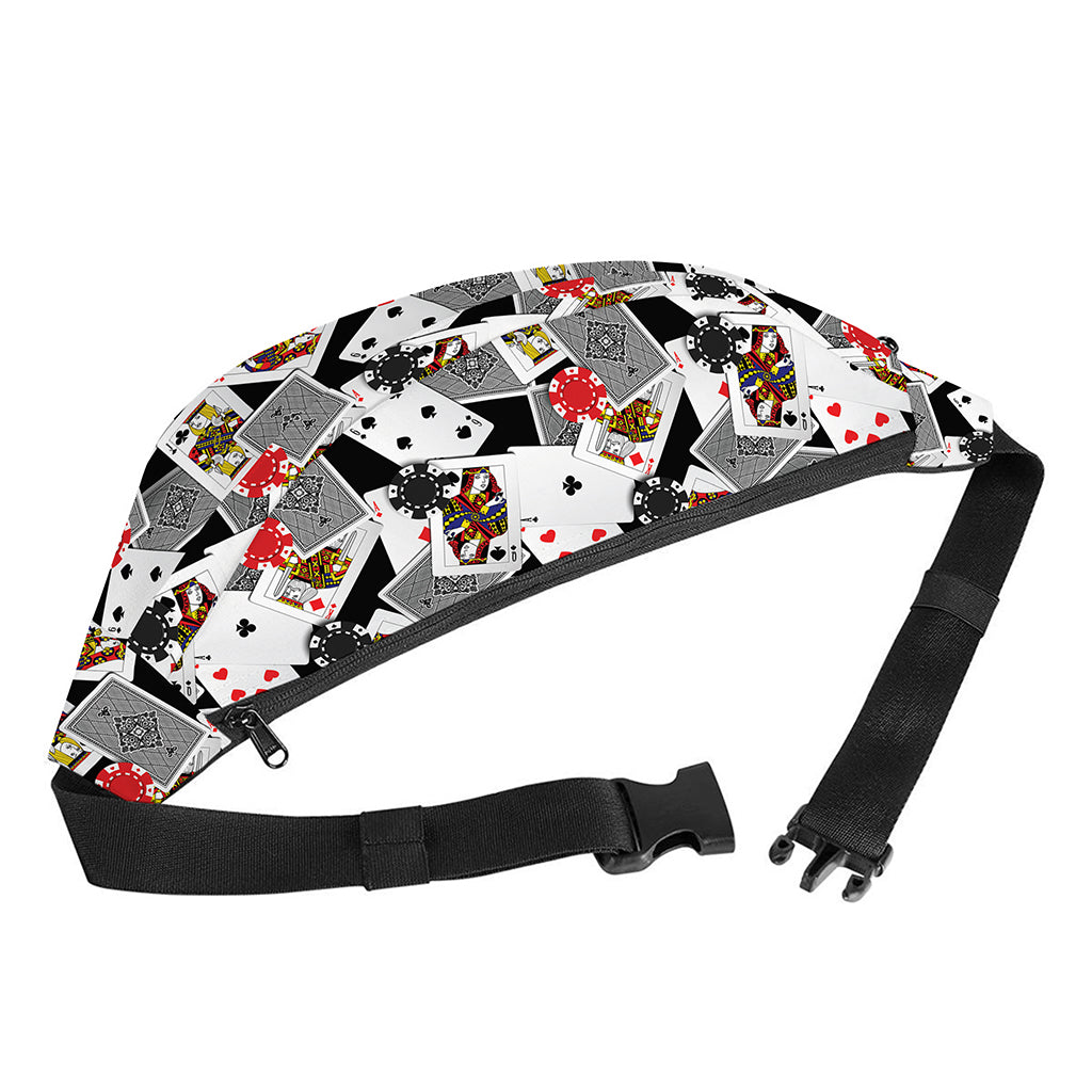 Casino Card And Chip Pattern Print Fanny Pack