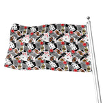 Casino Card And Chip Pattern Print Flag