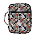 Casino Card And Chip Pattern Print Front Pocket Bible Bag