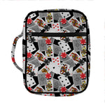 Casino Card And Chip Pattern Print Front Pocket Bible Bag