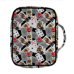 Casino Card And Chip Pattern Print Front Pocket Bible Bag