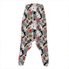 Casino Card And Chip Pattern Print Hammer Pants