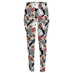 Casino Card And Chip Pattern Print High-Waisted Pocket Leggings