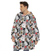 Casino Card And Chip Pattern Print Hoodie Blanket