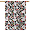 Casino Card And Chip Pattern Print House Flag