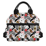 Casino Card And Chip Pattern Print Insulated Lunch Bag