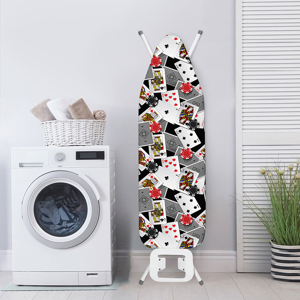 Casino Card And Chip Pattern Print Ironing Board Cover