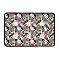 Casino Card And Chip Pattern Print Kitchen Mat